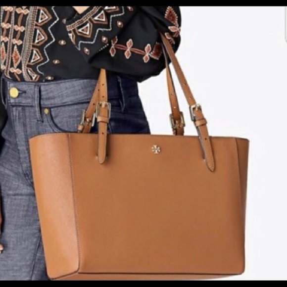 Tory Burch Medium Sized Emerson Tote-Tan